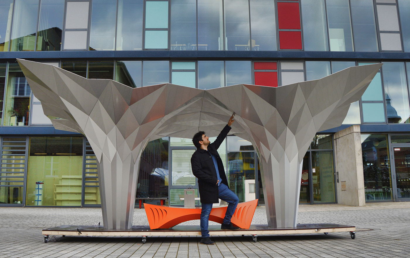 Foldfinding Origami Pavilion By Tal Freidman Parametric