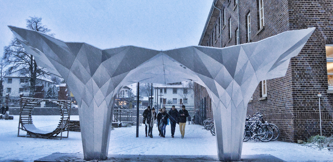 Foldfinding Origami Pavilion By Tal Freidman Parametric