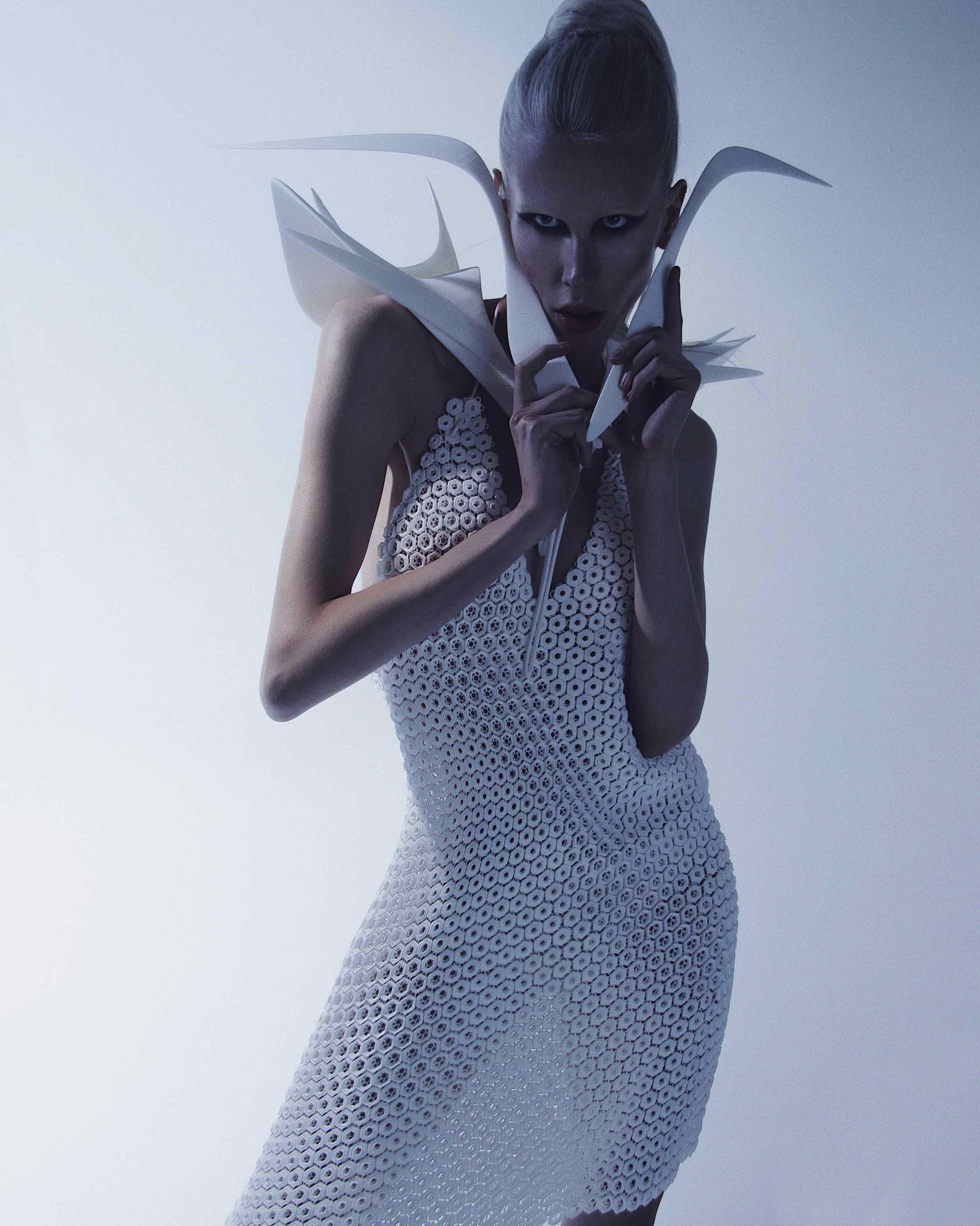 Dragonfly 3D Printed Dress - Parametric Architecture