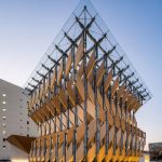 Kengo Kuma Unveils Cross-Laminated Timber Pavilion Stacked In Diagonal Panels