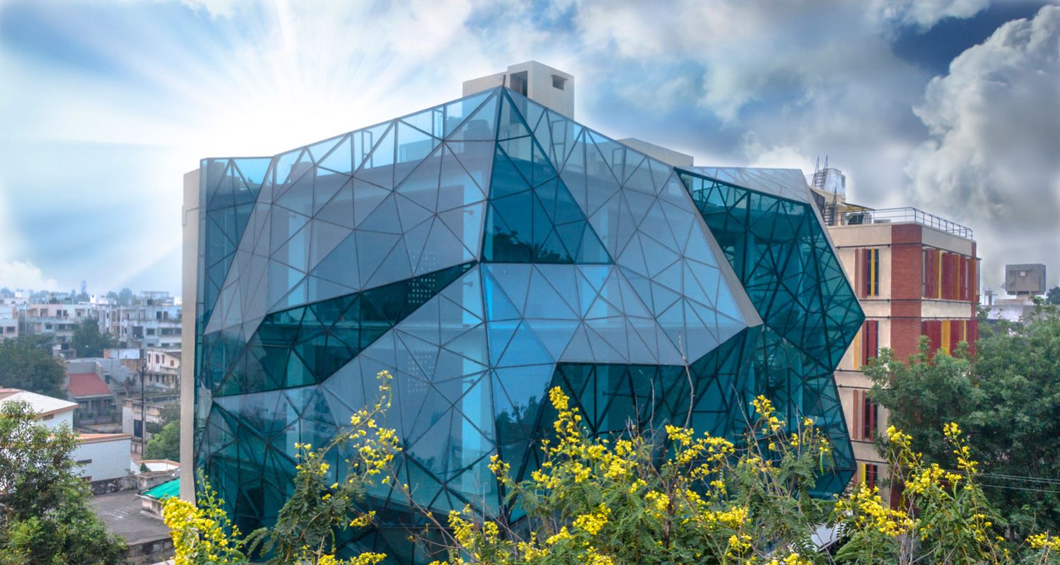 Iconic glass building by KPA Design Studio in India