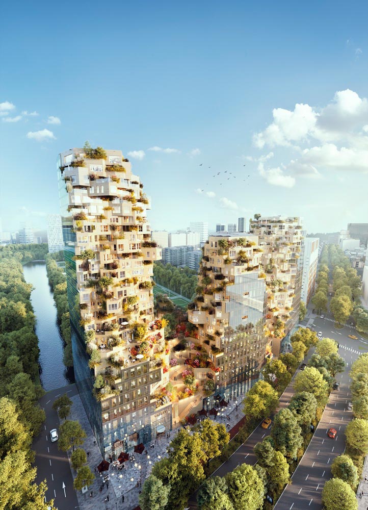 MVRDV's High Rise Ravel Plaza Complex Features Green Galore In Amsterdam 