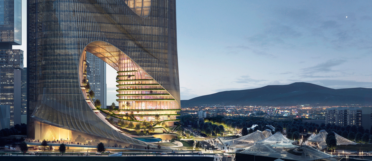 C Tower by ZHA Rising in The Waterfront High-Rise Center of Shenzhen City