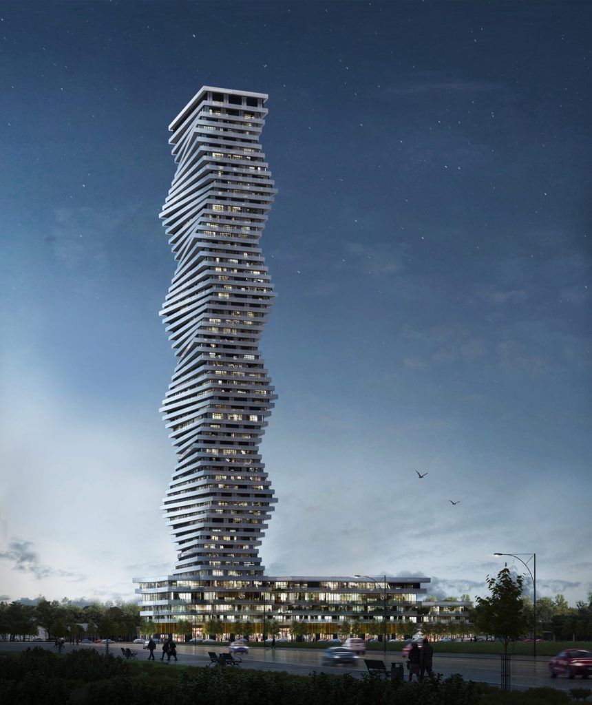 M Citys 61 Storey Twisted Tower By Core Architects In Canada