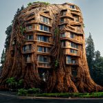 "AI x Symbiotic Architecture," a self-growing residential tower by Manas Bhatia using Midjourney