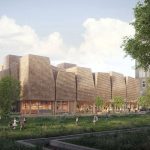 New wooden Ørestad Church in Copenhagen, designed by Henning Larsen