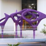 The Purple STEAM, an abstract robotically 3D-printed pavilion by Volkan Alkanoglu