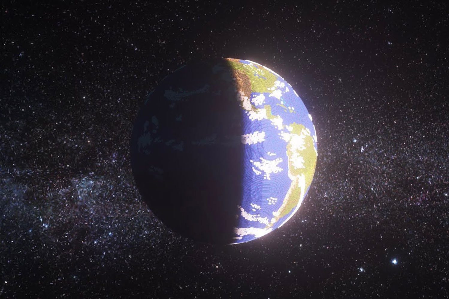 Entire planets, black holes, and galaxies recreated in Minecraft