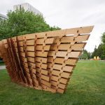 The Millefeuille Pavilion, a robotically fabricated temporary structure