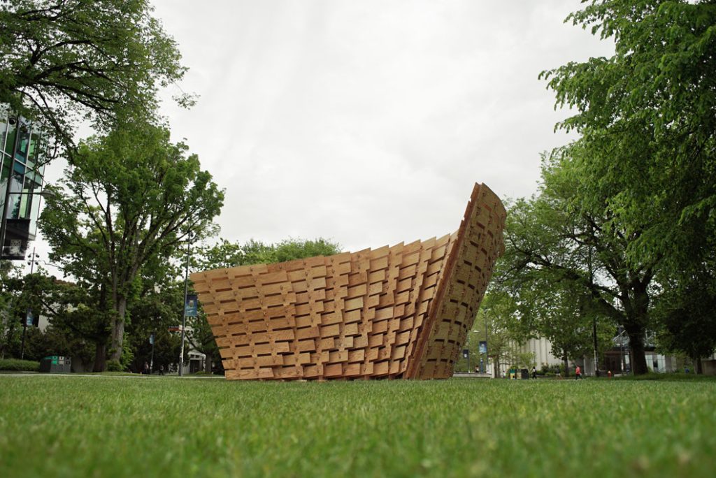 The Mille-feuille Pavilion, a robotically fabricated temporary pavilion