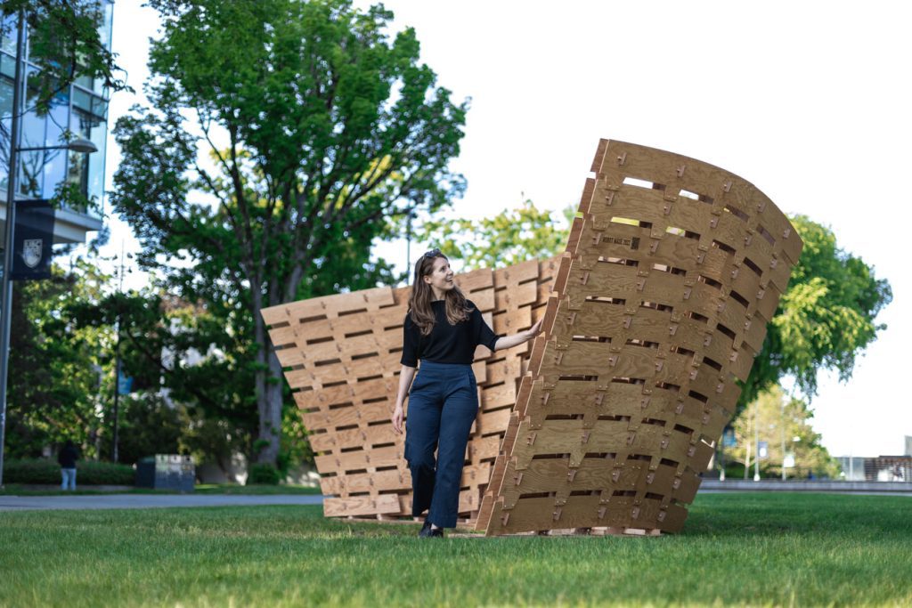 The Millefeuille Pavilion, a robotically fabricated temporary pavilion