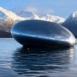 Salmon Eye, a spectacular floating pavilion on Hardangerfjord