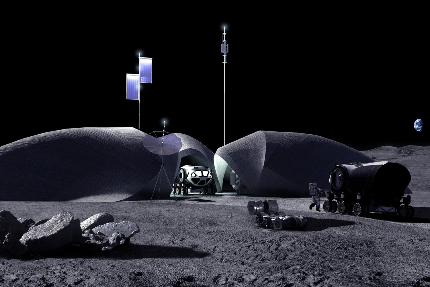 Une structure lunaire imprimée en 3D développée par la NASA et l’AI Space Factory