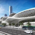The complex geometry of KAFD metro station designed by Zaha Hadid Architects