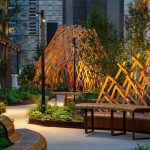 The public realm transformed with oak pavilions by Nex- and Xylotek
