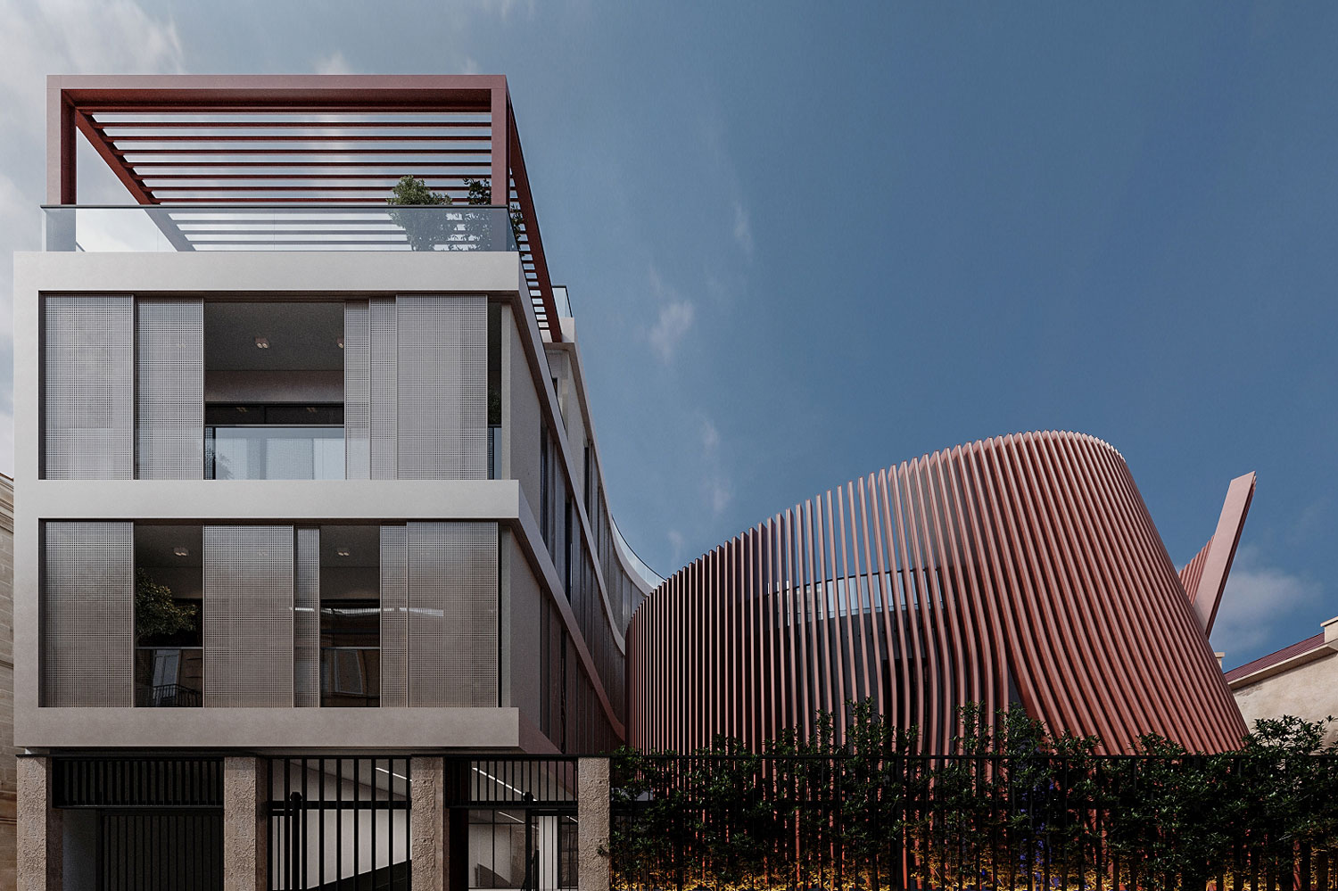 ZIKZAK Architects designed a cylindric facade for an office building in  Limassol