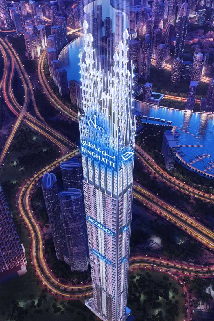 The world s tallest residential tower in Dubai Burj Binghatti