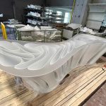 Robotically 3d-printed table, Scada by Rolab Studio