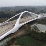 Zaha Hadid Architects-designed West Line Cross-Jiangxi River Bridge nearing completion