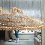 Ching-ke Lin created a bamboo-copter-inspired installation for New Balance
