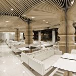 Studio MODE designed an eye-catching modern curved interior for Graffiti Cafe