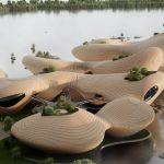 Kalbod Design Studio's floating-on-water buildings are designed to meet the expected changes in climate