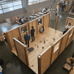 METU in collaboration with Shigeru Ban built paper bobbin house for earthquake survivors in Turkiye