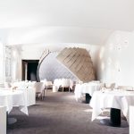 La Maison des têtes, a French heritage building, has been transformed into a modern restaurant