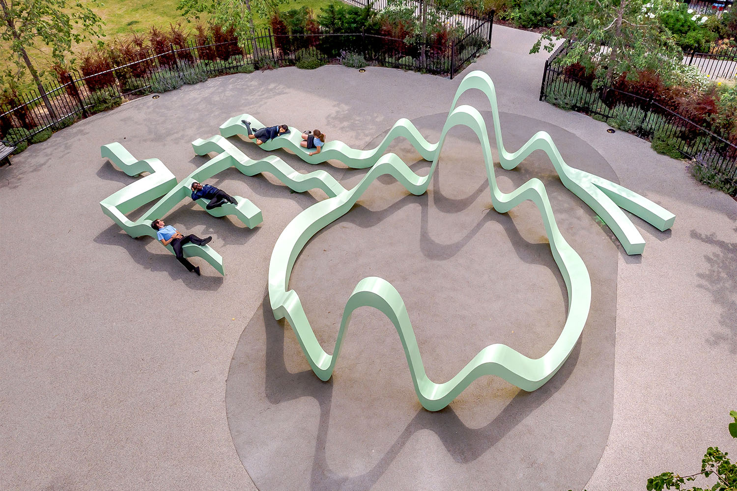 “Born to be Wild” installation resembles an archaeological bearpit from above