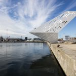 Salling Tower, a contemporary observational tower in the Aarhus Harbor
