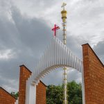 The Monstrance Arch's design narrative revolves around grandeur and eminence