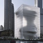 Dubai Art Museum's "double skin" design allows visibility of the interior from the outside