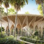 Ciudadela Jardin envisions a coexistence with the jungle, featuring bamboo floating canopies