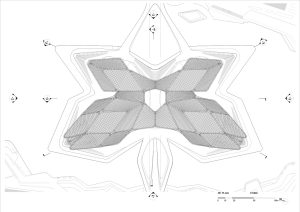ZHA_Zhuhai Art Centre_Plan roof 1to1000 without hatch