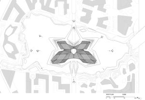 ZHA_Zhuhai Art Centre_Plan roof 1to2000 without hatch