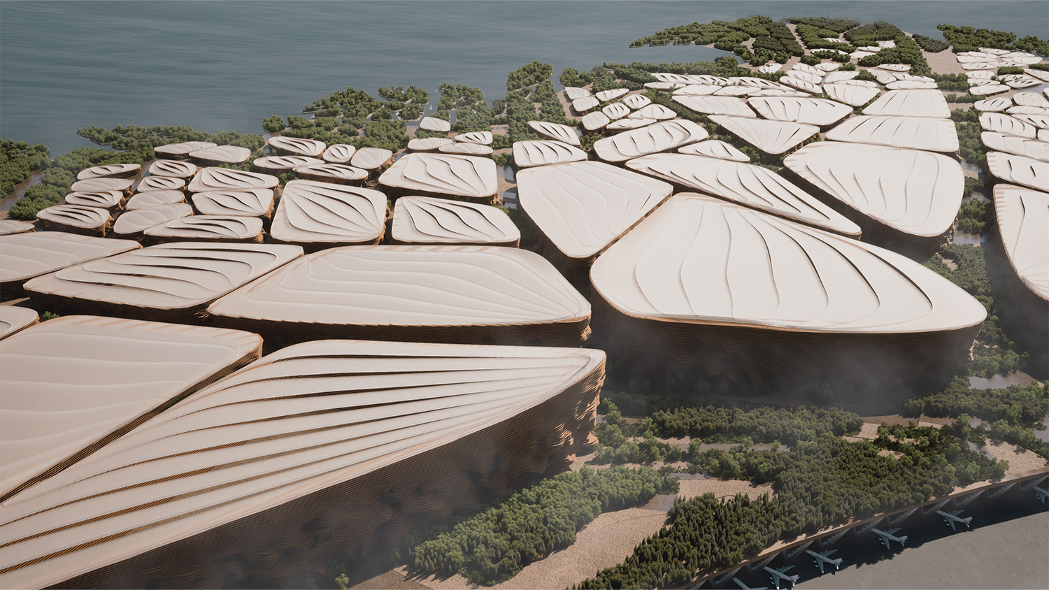 Kalbod Studio reveals a concept project for NEOM Airport City