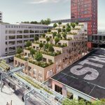 MVRDV revealed the tribune-shaped building for Strijp-S