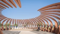 Leaves by gt2P Inspires Reflection Through Sculptural Shade