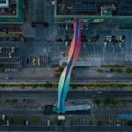Atelier cnS Designs Parametric Polychromatic Jianshe Avenue Pedestrian Bridge