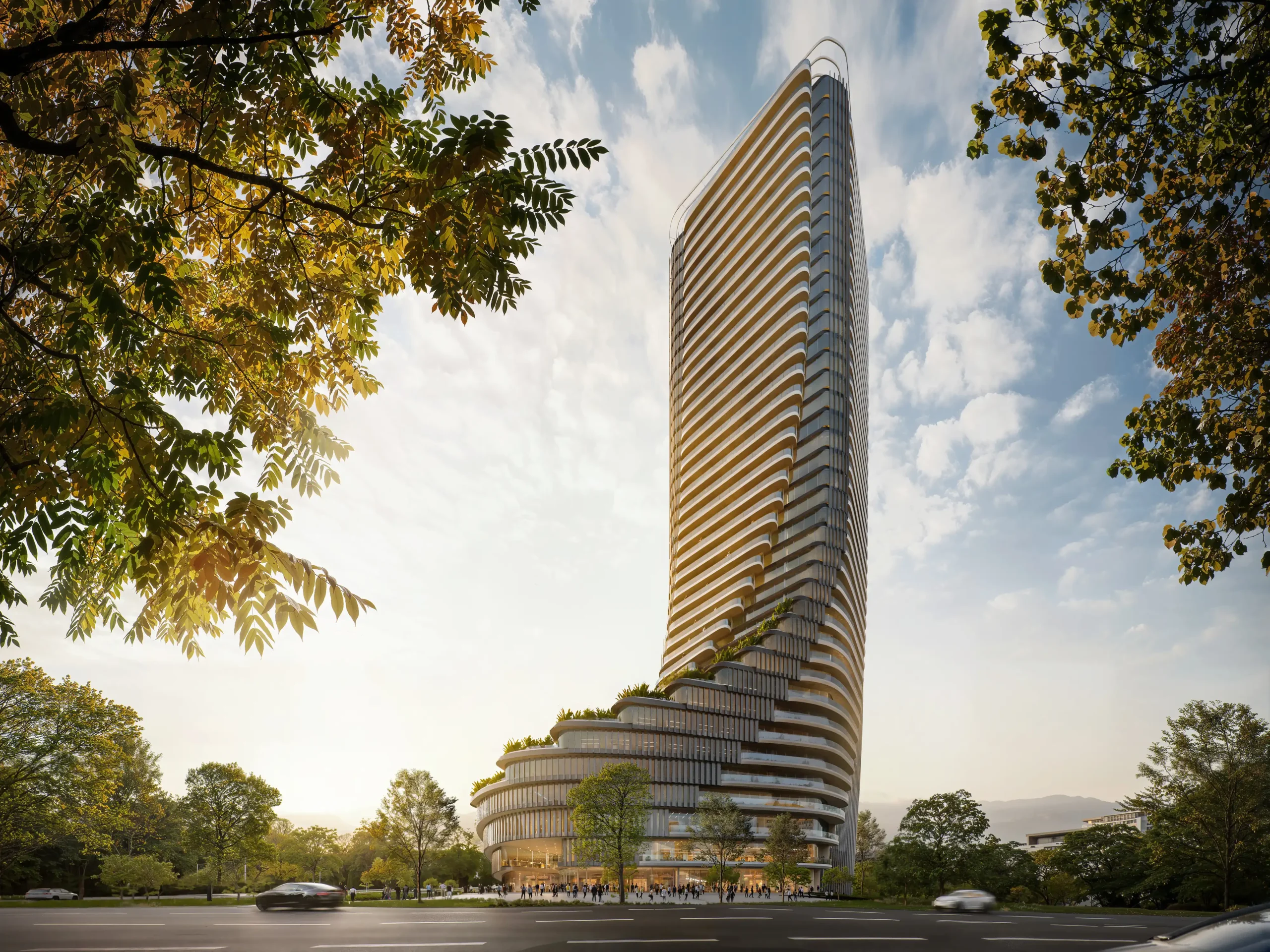 ZHA Sets Footprint in Tbilisi, Georgia with Terraced Cityzen Tower 3 ZHA Sets Footprint in Tbilisi, Georgia with Terraced Cityzen Tower