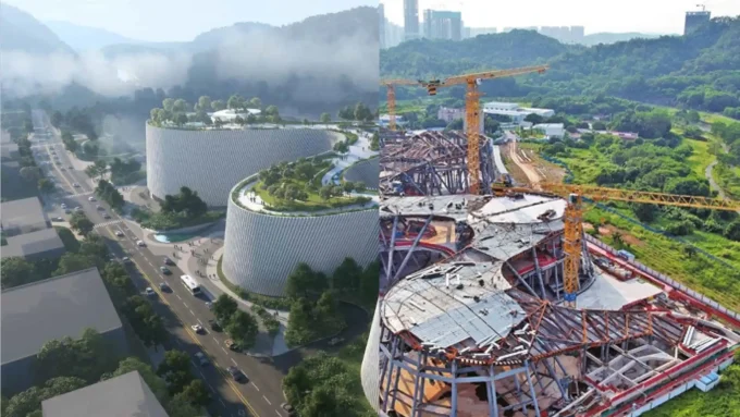 3XN, B+H and Zhubo's Shenzhen Natural History Museum Tops Out in China