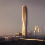 UNStudio's 302 Meter Tall Al Wasl Tower in Dubai Nears Completion 