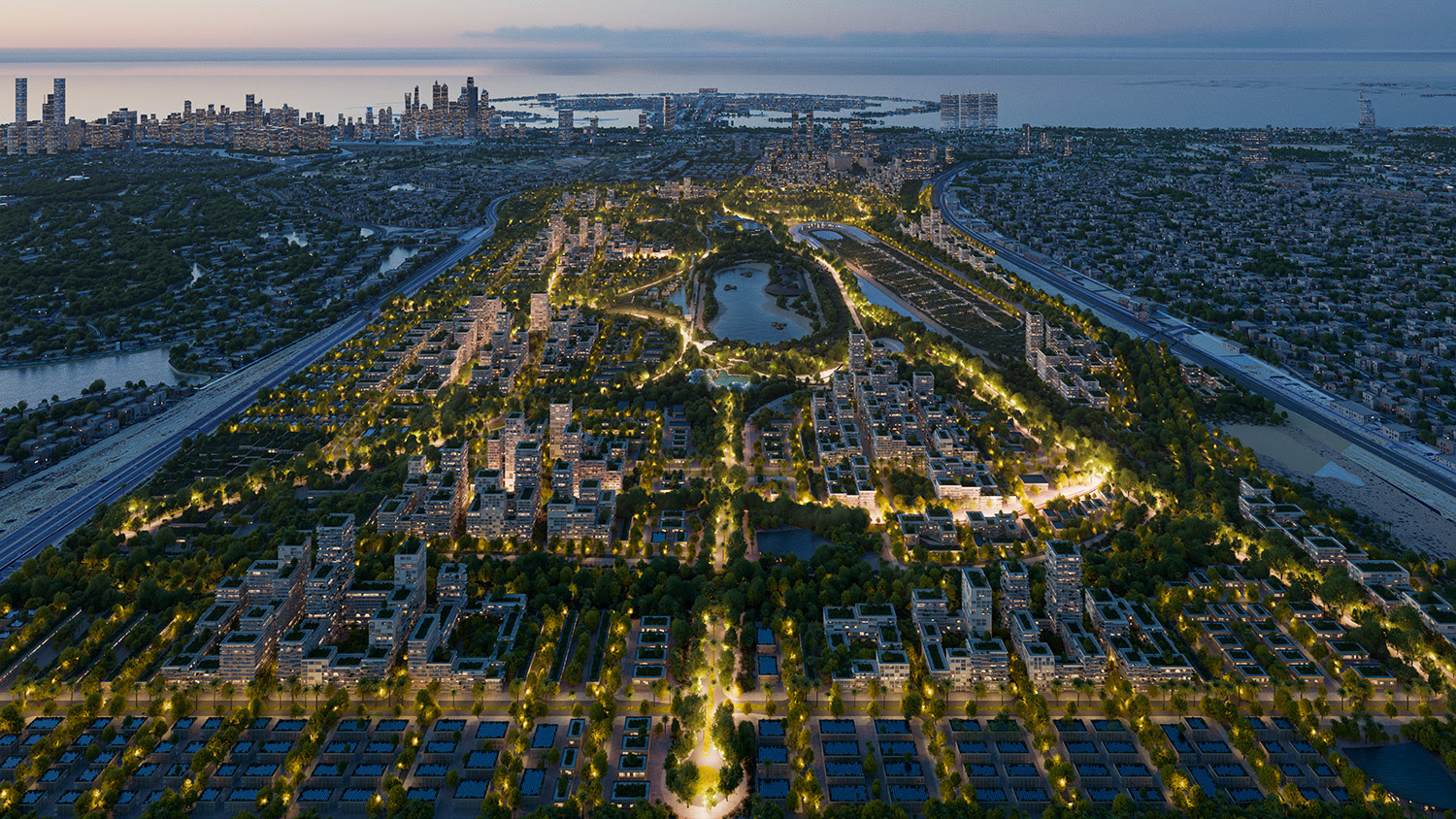 BIG Reimagines Dubai’s Jebel Ali Racecourse as a Walkable Eco-District 2 BIG Reimagines Dubai’s Jebel Ali Racecourse as a Walkable Eco-District