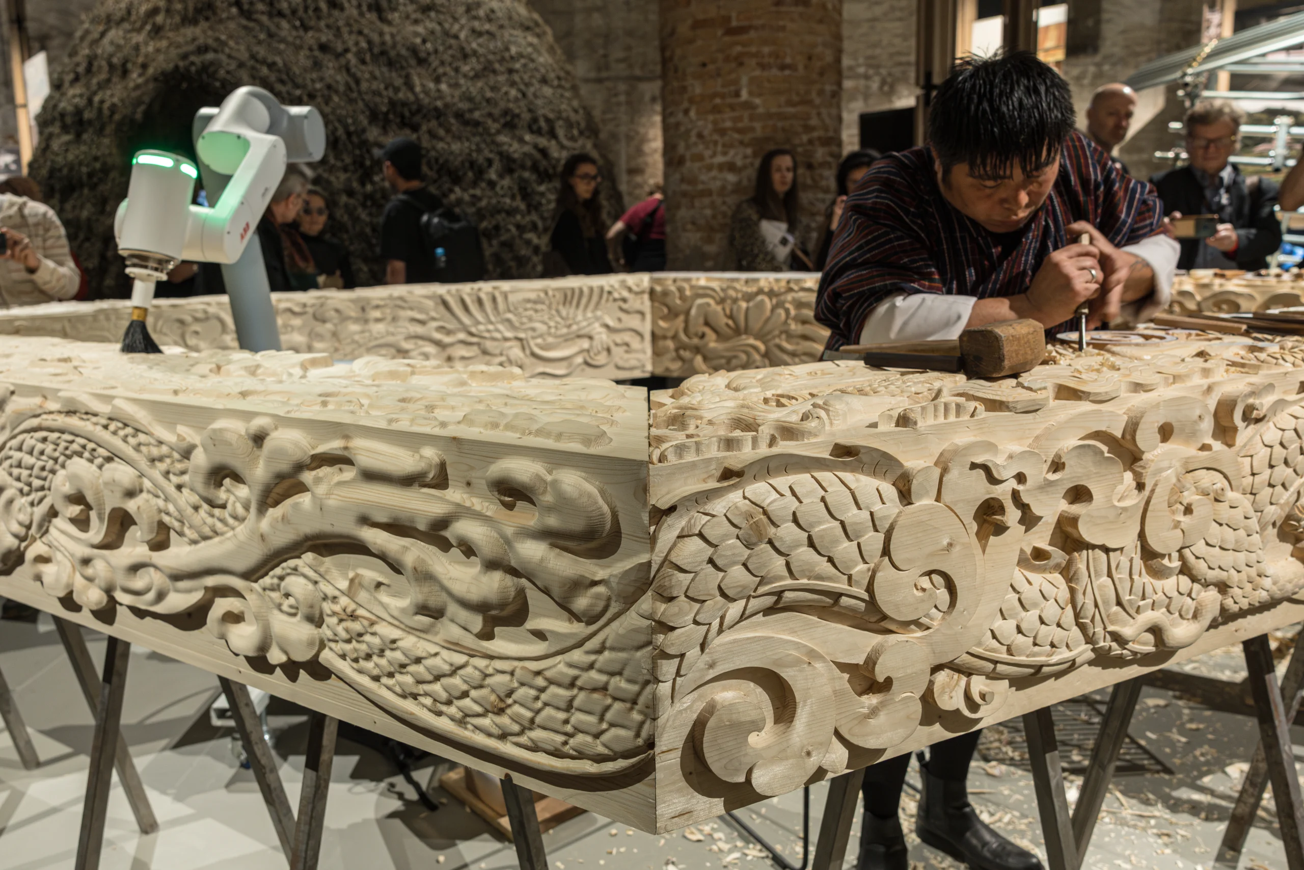BIG’s Ancient Future Brings Together Bhutanese Artisanship and Robotics at Venice Biennale 2 BIG’s Ancient Future Brings Together Bhutanese Artisanship and Robotics at Venice Biennale