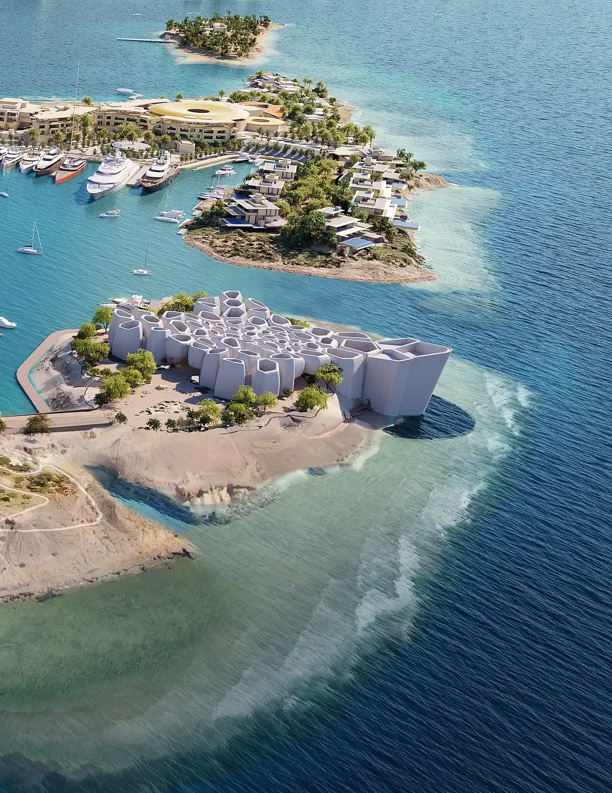 Foster + Partners’ Marine Life Institute Takes Shape at Saudi Arabia’s AMAALA 3 Foster + Partners’ Marine Life Institute Takes Shape at Saudi Arabia’s AMAALA