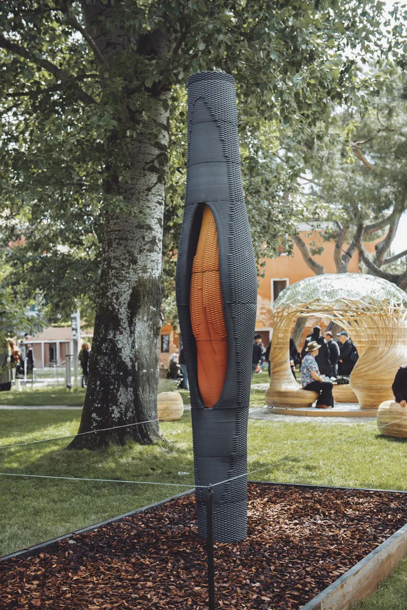 Duality of Skin and Core: Striking 3D Printed Modular Column in Venice Biennale 2025 2 'Duality of Skin and Core', Striking 3D Printed Modular Column in Venice Biennale 2025