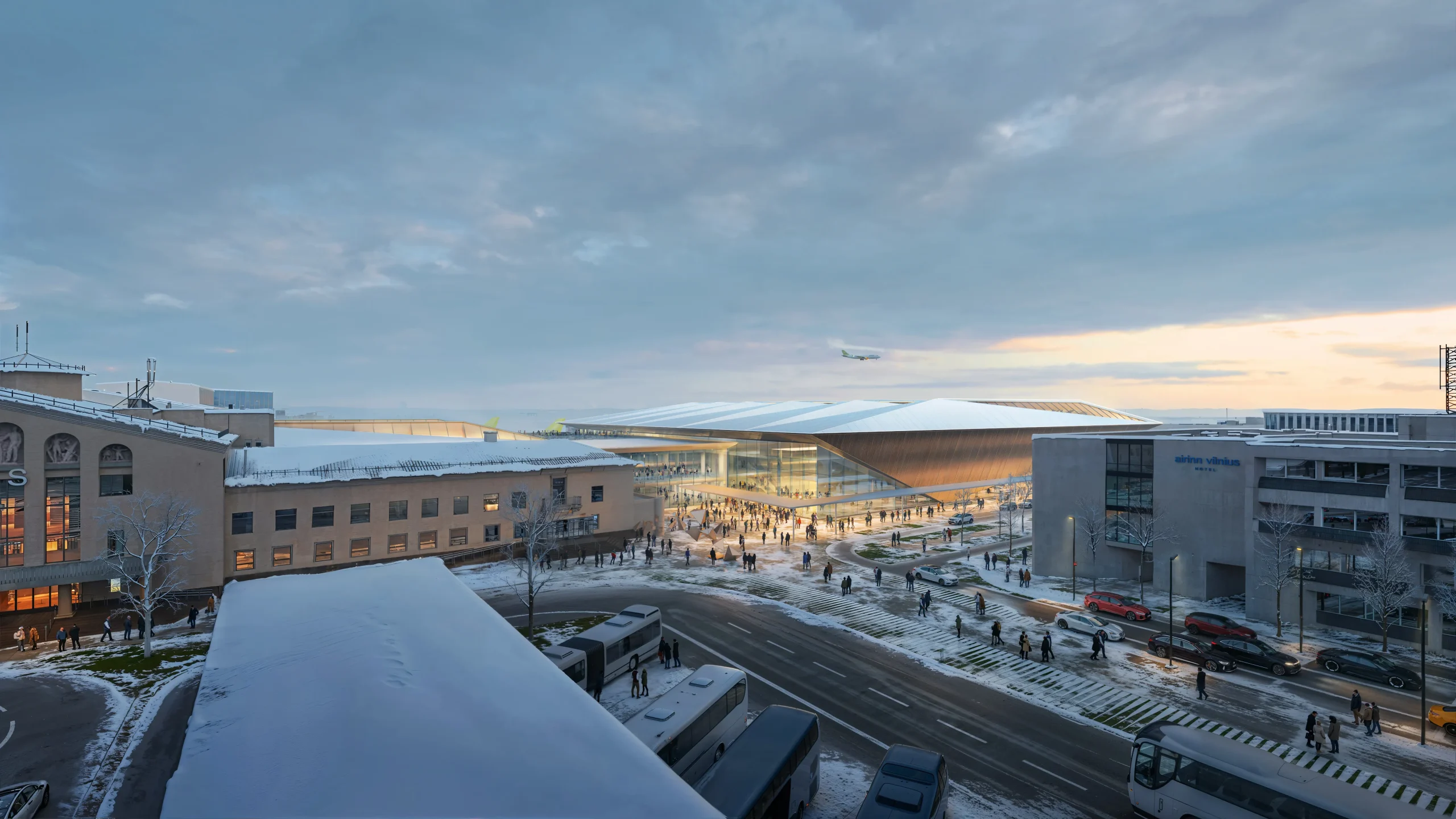 ZHA Wins Competition to Design New Arrivals Terminal at Vilnius Airport in Lithuania 2 ZHA Wins Competition for New Arrivals Terminal at Vilnius Airport in Lithuania