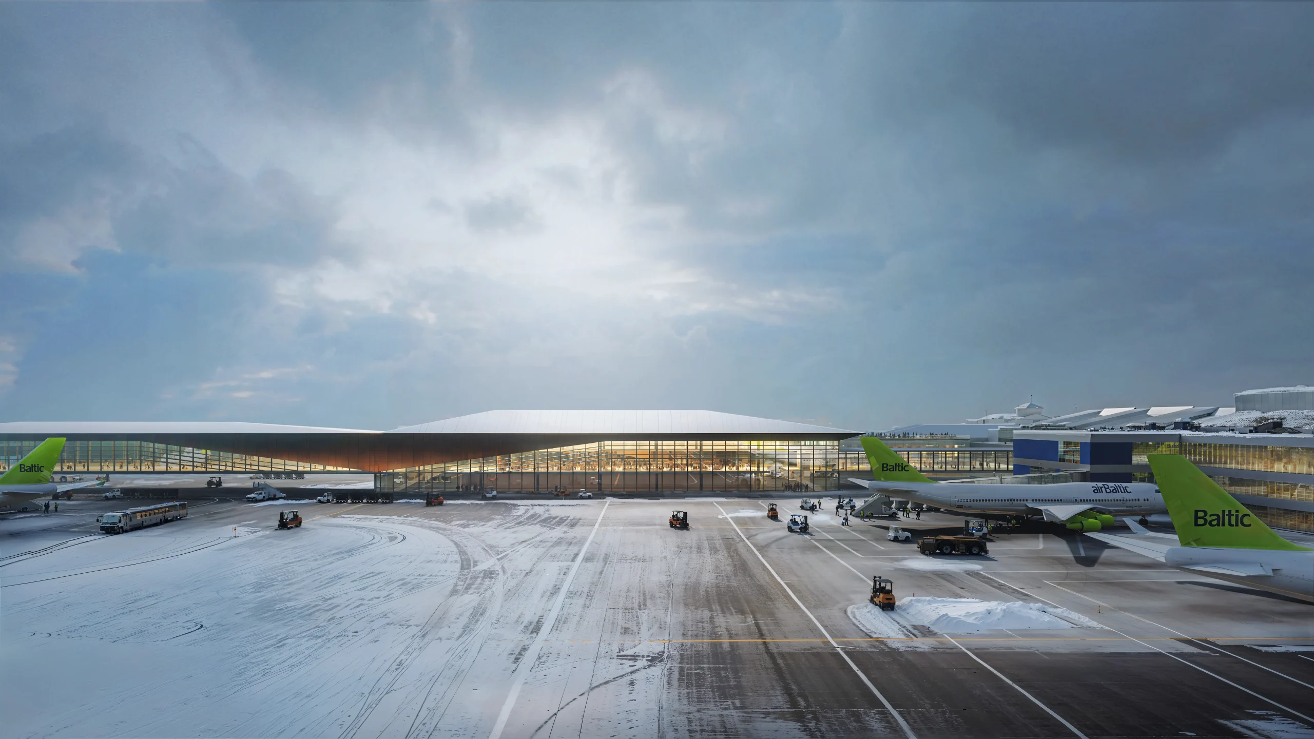 ZHA Wins Competition to Design New Arrivals Terminal at Vilnius Airport in Lithuania 3 ZHA Wins Competition for New Arrivals Terminal at Vilnius Airport in Lithuania