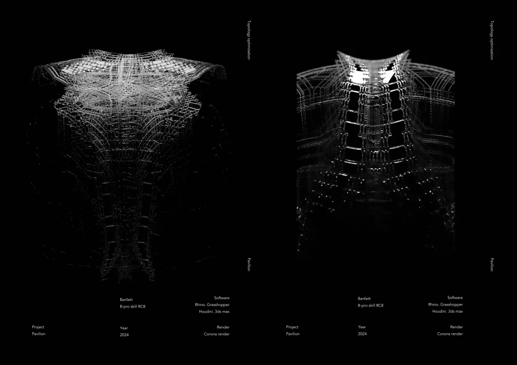 Exoskeleton Pavilion at the Bartlett Explores Stress-Driven Forms Through Generative Workflows 3 Exoskeleton Pavilion