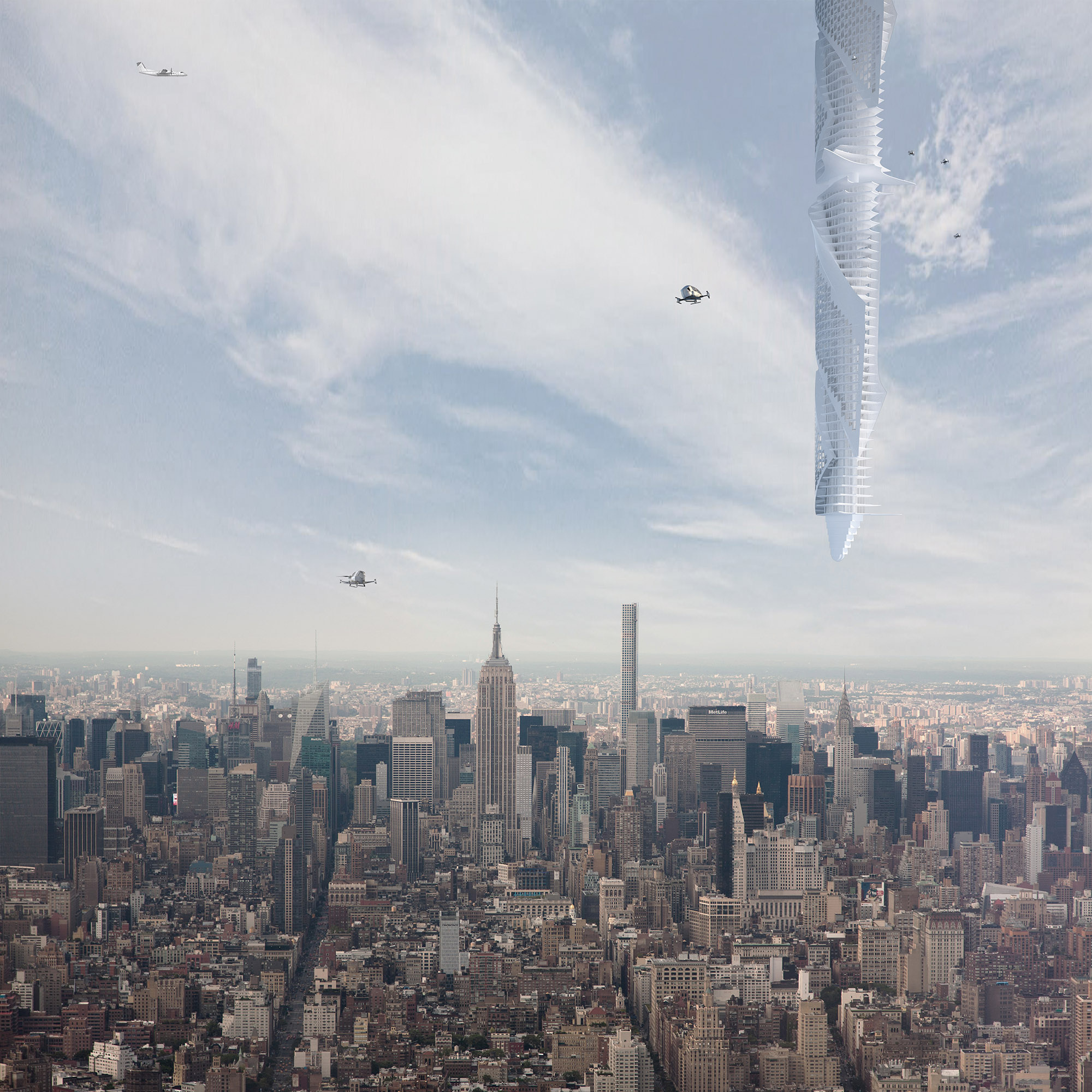 The World’s First Skyscraper Suspended from Space: Analemma Tower 6 The World’s First Skyscraper Suspended from Space: Analemma Tower